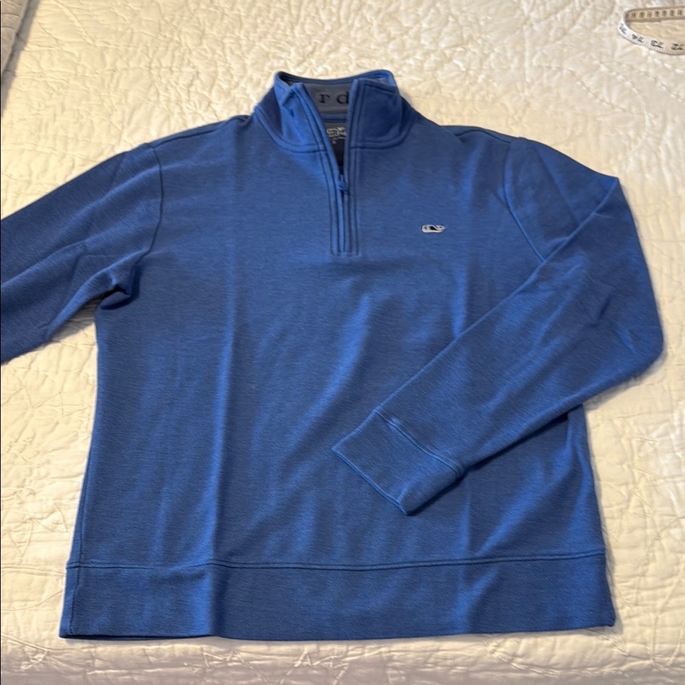 Men's Blue Quarter-Zip Sweater